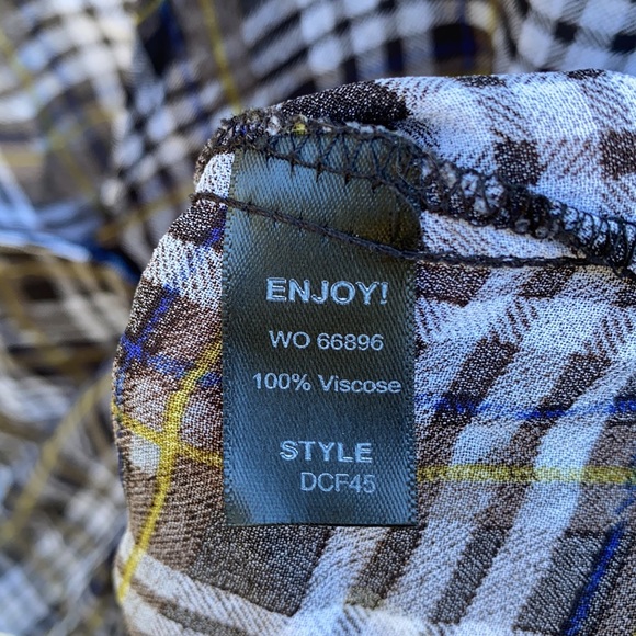 Michael Stars | Plaid Faux Wrap Front Top size Small - Picture 5 of 6